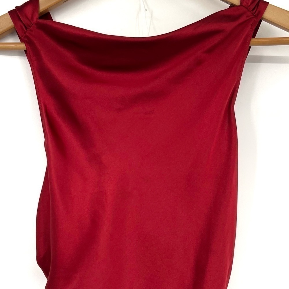 Reformation Casette Silk Dress Ruby Red Wine Sangre Open Back Maxi Gown size 6 - Picture 6 of 12
